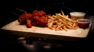Alitas con papas